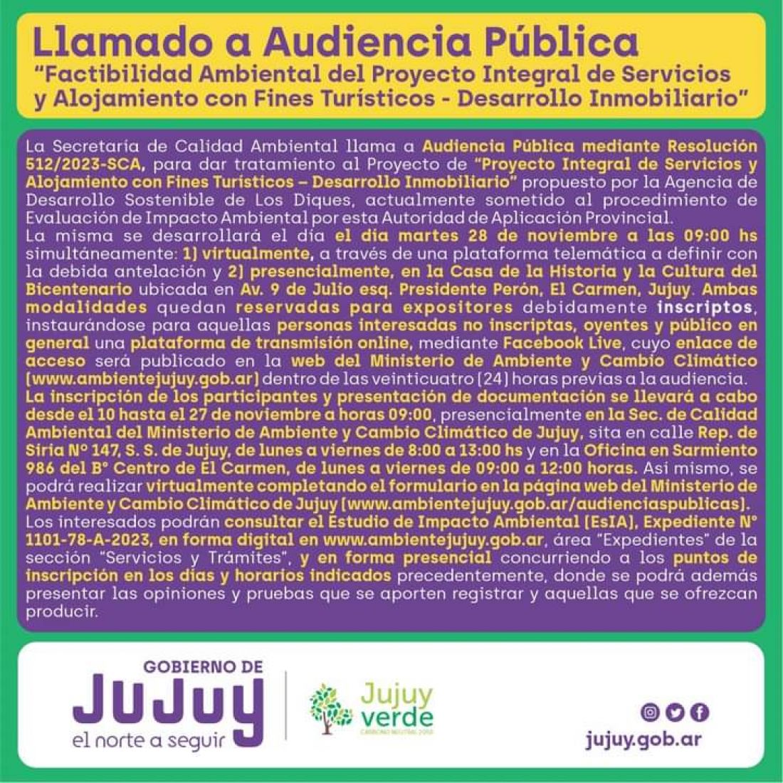 Convocatoria a audiencia pública